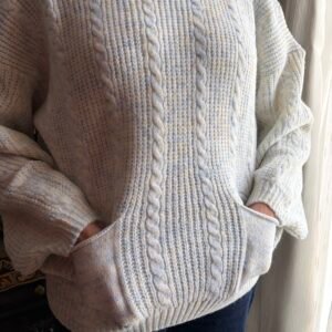 Home women knitted ganga sweater – warm, cozy, one size fit