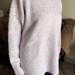 Home warm & stylish women’s winter pullover light purple